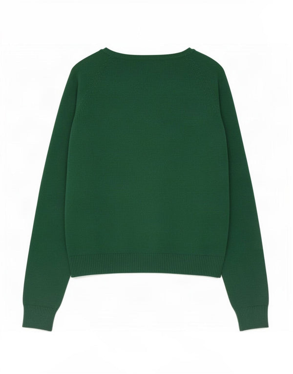 Zara Womens Cardigan Sweater UK 6 XS Green Cotton
