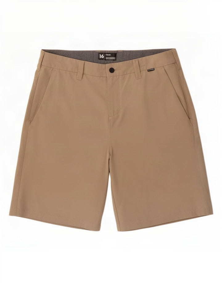 Hurley Boys Chino Shorts 15-16 Years W33 Khaki Polyester