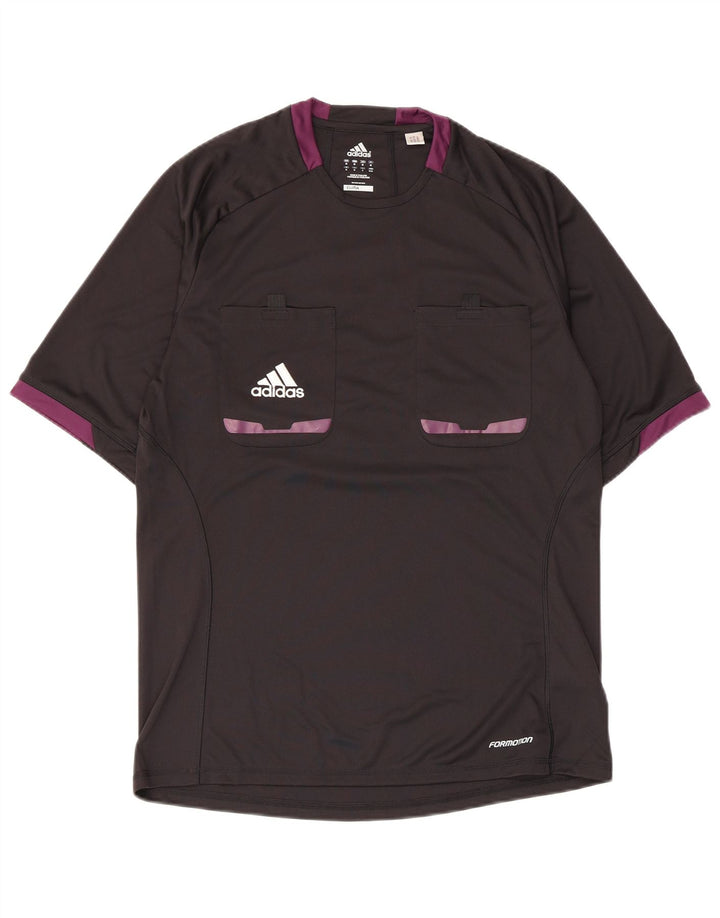 Adidas Mens Climacool T-Shirt Top Medium Black Colourblock Polyester