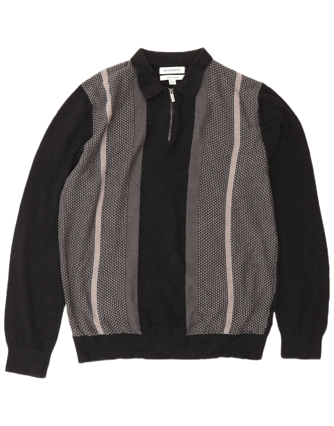 Marks & Spencer Mens Autograph Polo Neck Jumper Sweater Large Black