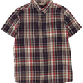 Mountain Warehouse Mens Short Sleeve Shirt Large Navy Blue Plaid