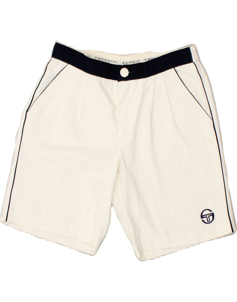 SERGIO TACCHINI Womens Chino Shorts W26 Small Off White Cotton Vintage Sergio Tacchini and Second-Hand Sergio Tacchini from Messina Hembry 