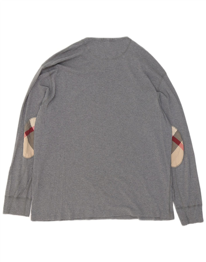 Burberry Mens Top Long Sleeve 2XL Grey Cotton