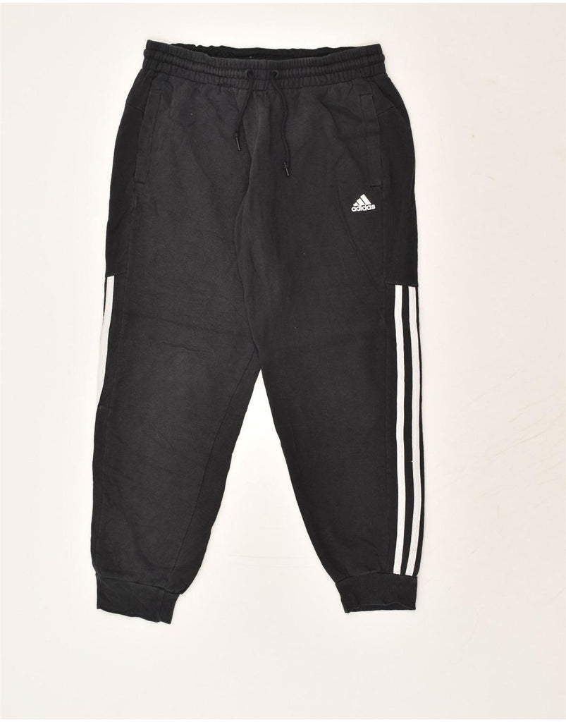 ADIDAS Womens Tracksuit Trousers Joggers UK 8-10Small Black Cotton | Vintage Adidas | Thrift | Second-Hand Adidas | Used Clothing | Messina Hembry 