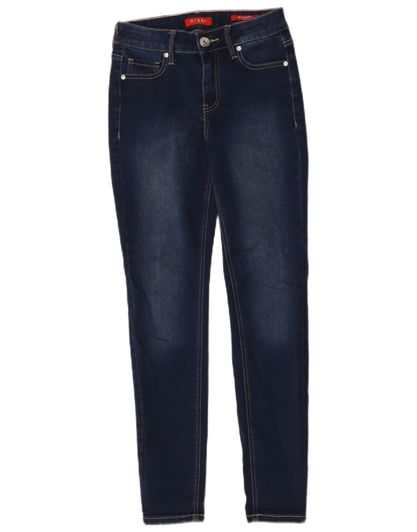 Guess Womens Tahiana High Waist Skinny Jeans W24 L27 Navy Blue