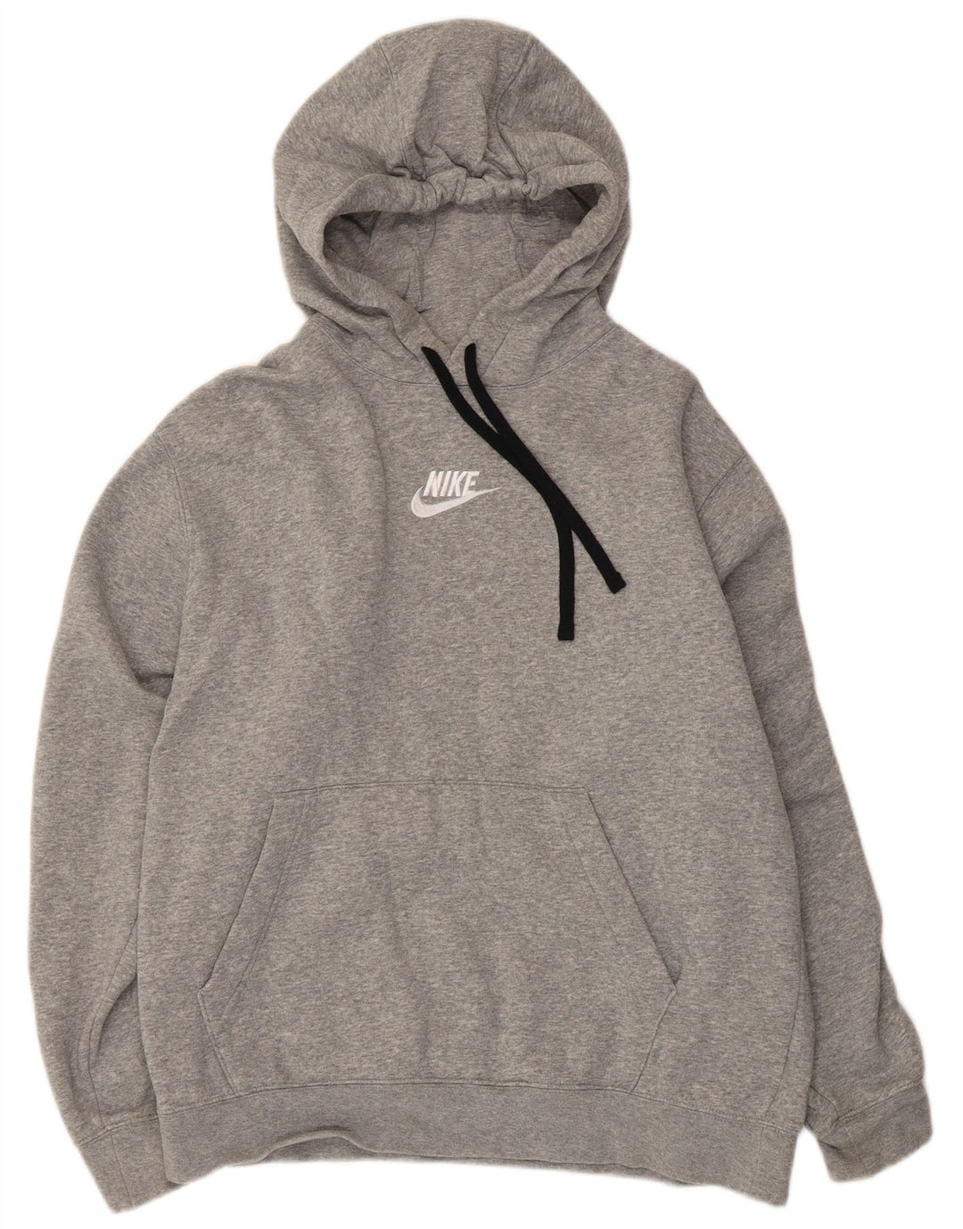 Nike Mens Graphic Hoodie Jumper Medium Grey Cotton