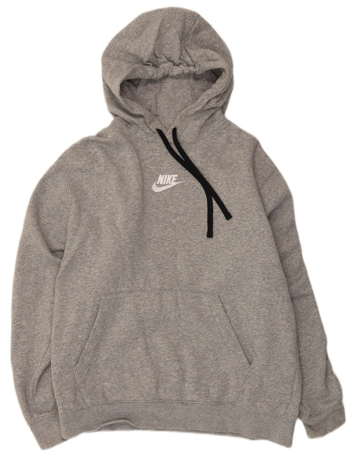 Nike Mens Graphic Hoodie Jumper Medium Grey Cotton