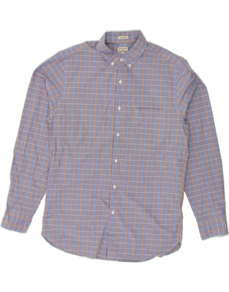 J. CREW Mens Classic Shirt Medium Purple Check Cotton | Vintage J. Crew | Thrift | Second-Hand J. Crew | Used Clothing | Messina Hembry 