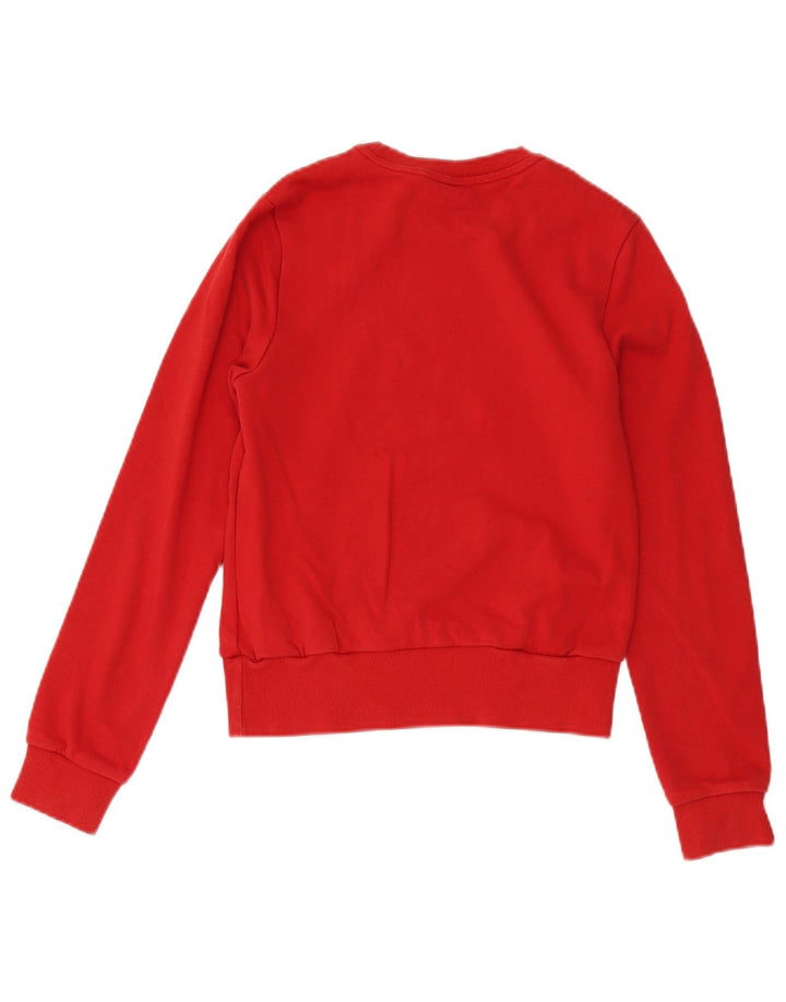 ADIDAS Boys Graphic Sweatshirt Jumper 13-14 Years Red Cotton