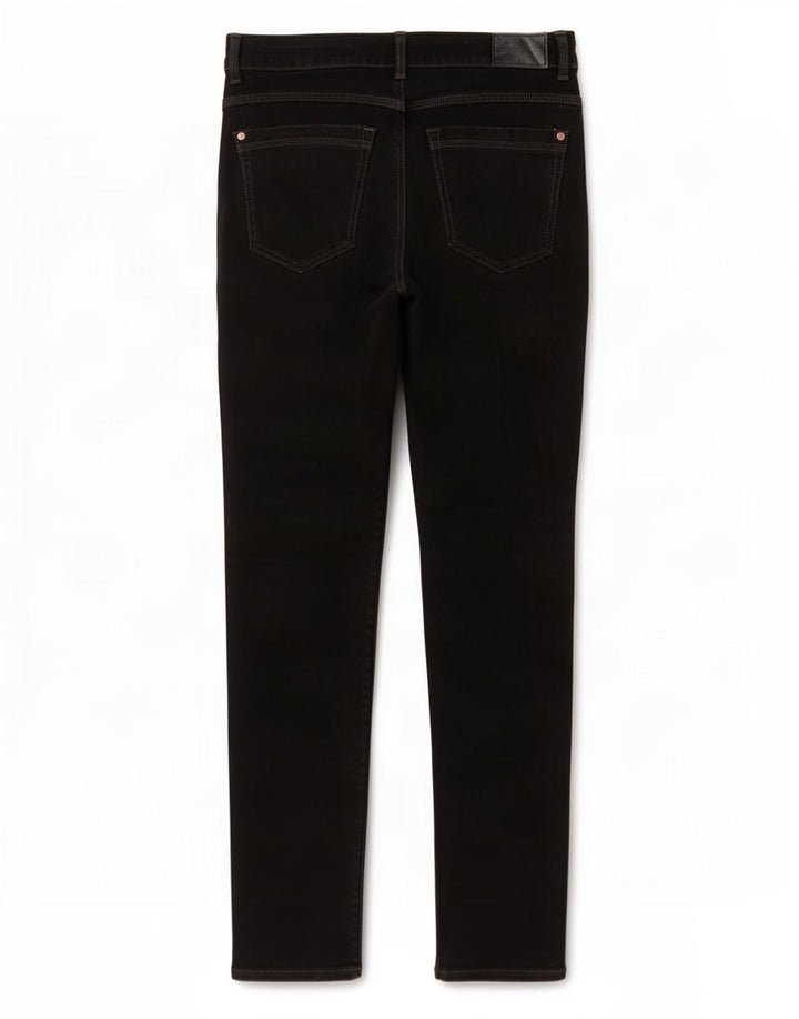 Marks & Spencer Womens Magic Slim Jeans UK 12 Medium W28 L28 Black Cotton