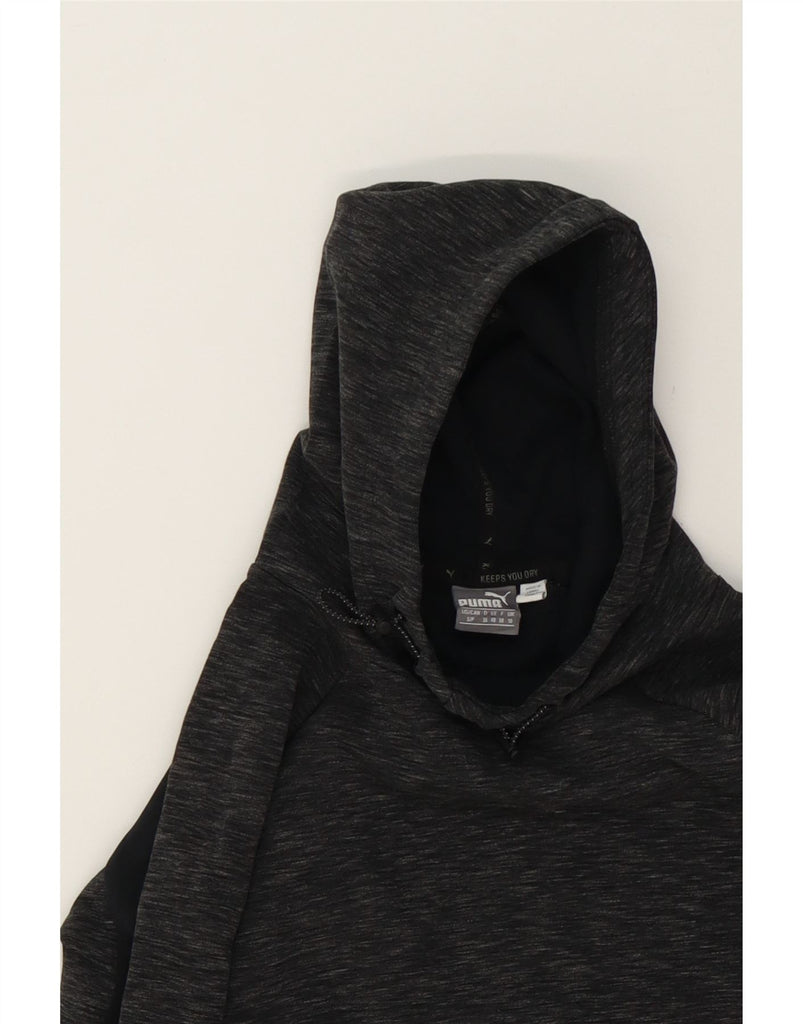 PUMA Womens Hoodie Jumper UK 10 Small Grey Colourblock Cotton Vintage Puma and Second-Hand Puma from Messina Hembry 