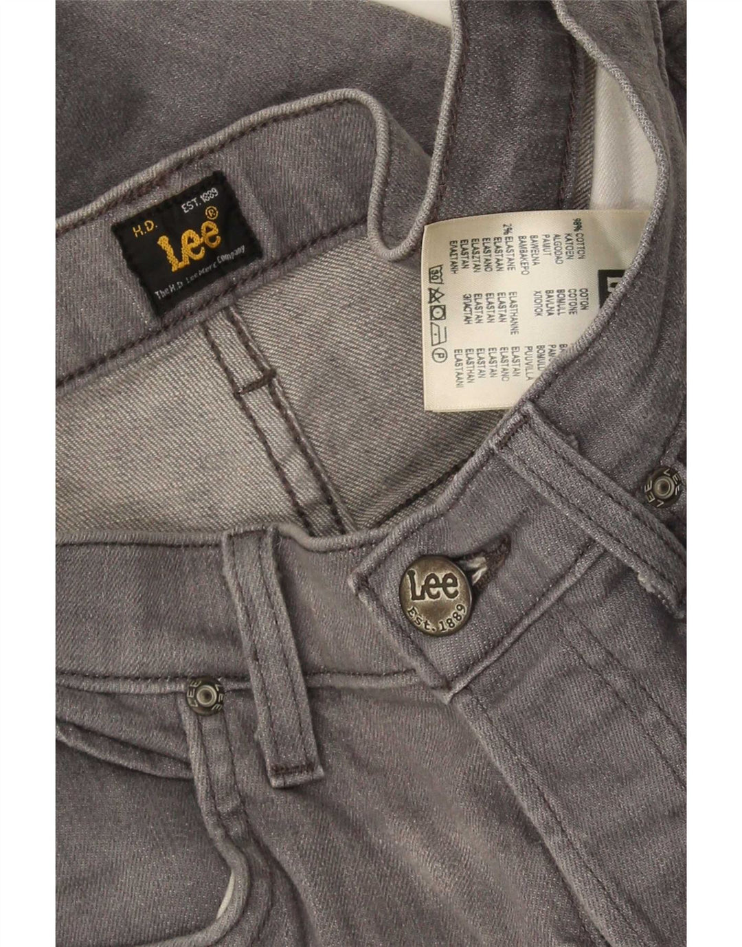 Lee Mens Daren Straight Jeans  W31 L32 Grey Cotton