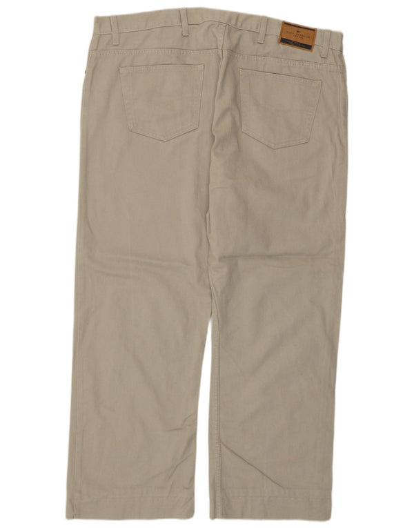 Marks & Spencer Mens Blue Harbour Casual Trousers W42 L27 Grey Cotton