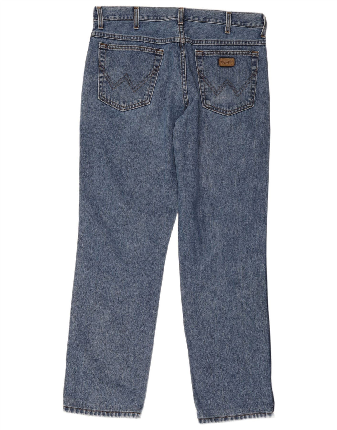 Wrangler Mens Straight Jeans W36 L34 Blue Cotton