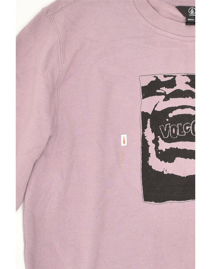 VOLCOM Mens Graphic Slim Fit Sweatshirt Jumper XL Purple Cotton | Vintage Volcom | Thrift | Second-Hand Volcom | Used Clothing | Messina Hembry 