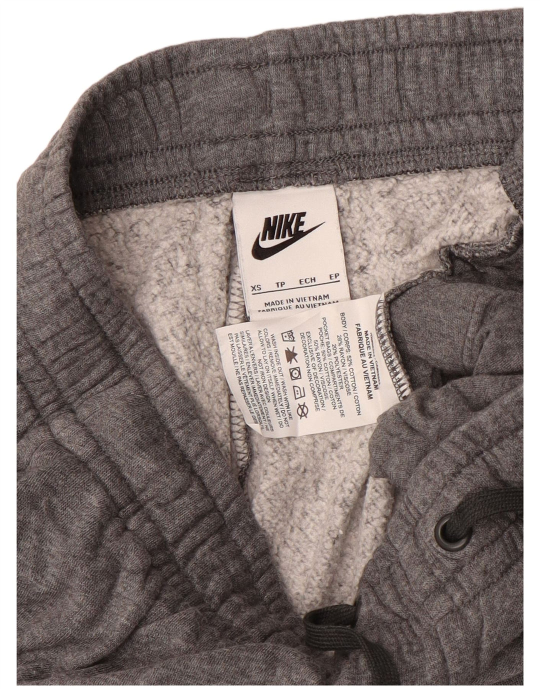 NIKE Womens Tracksuit Trousers UK 6 XS Grey Cotton