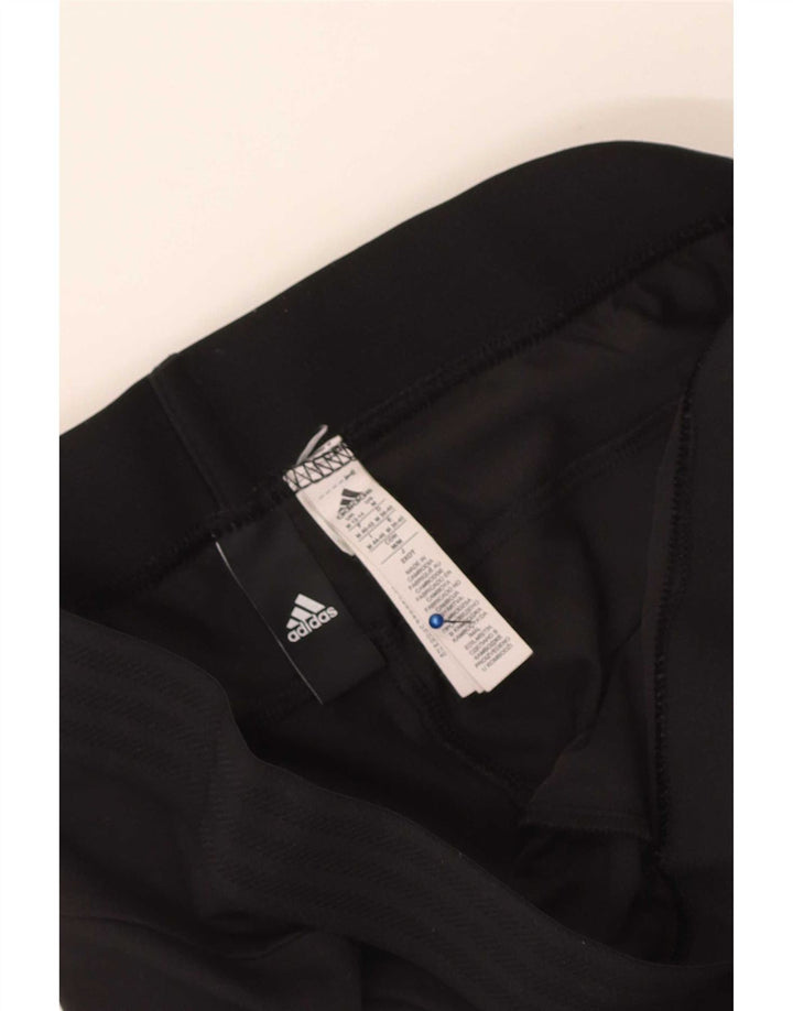 Adidas Womens Leggings UK 12/14 Medium Black Cotton