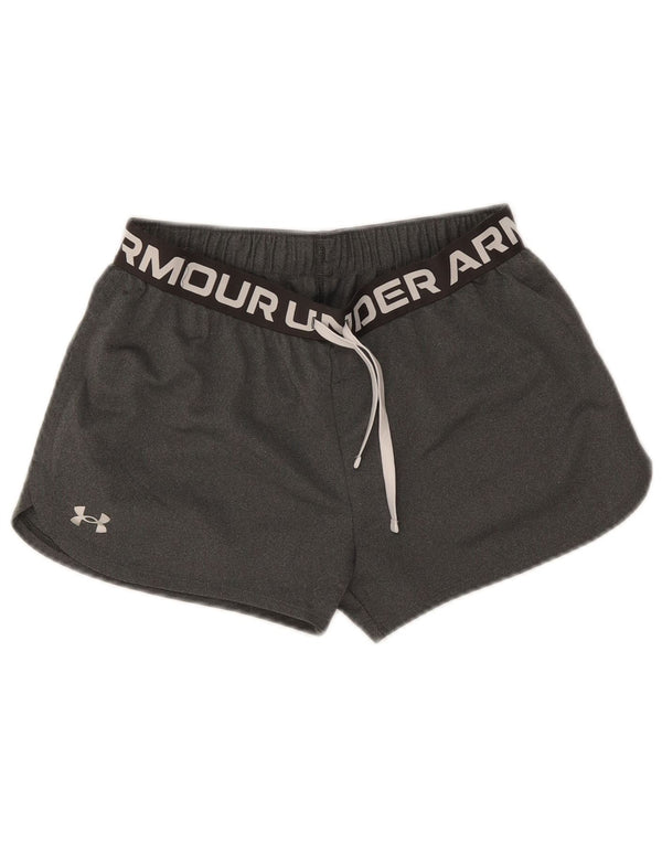 Under Armour Boys Heat Gear Graphic Sport Shorts 11-12 Years Large Grey