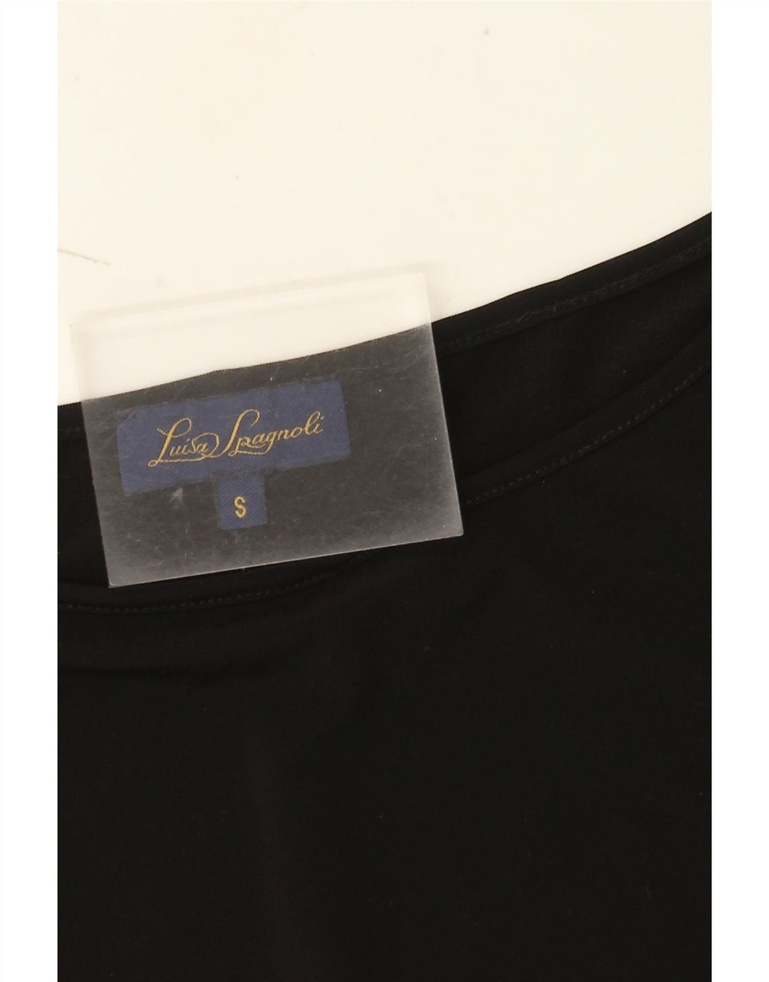 Luisa Spagnoli Womens Top 3/4 Sleeve UK 8 Small Black
