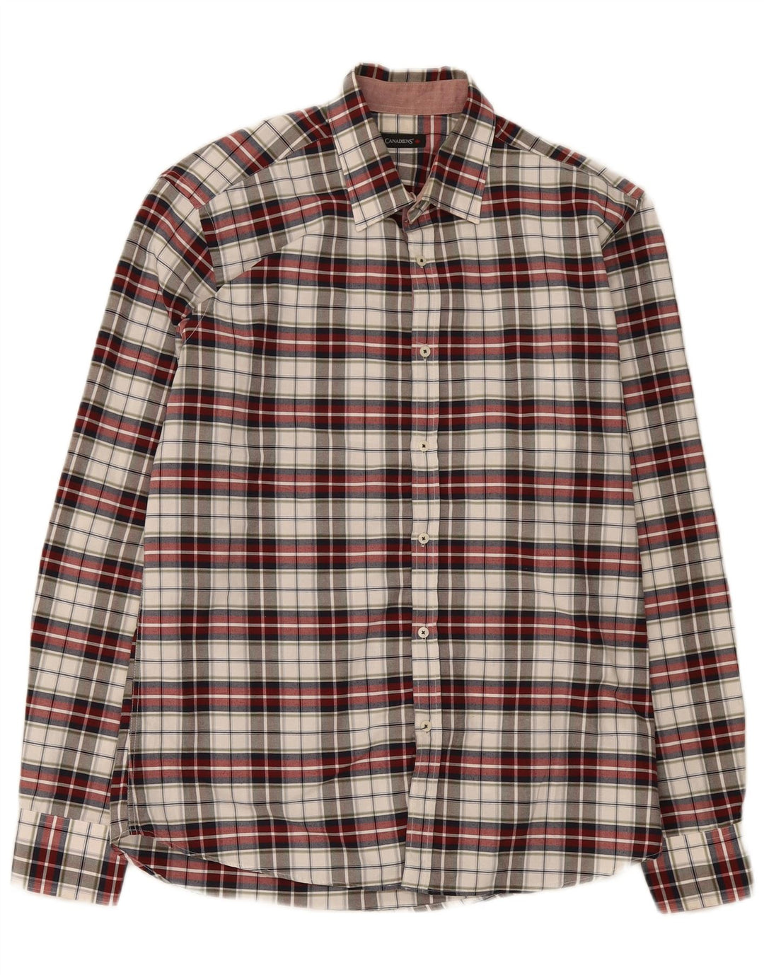 Canadiens Mens Flannel Shirt Large Red Check Cotton