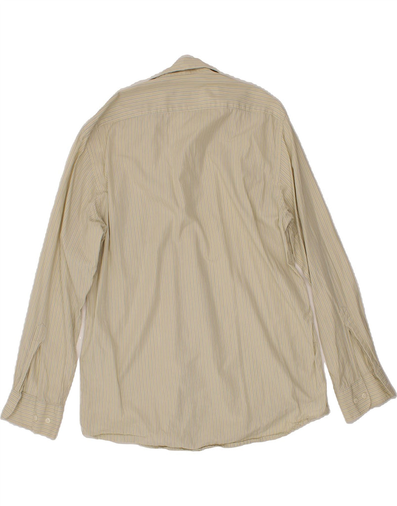 HUGO BOSS Mens Shirt Size 39 Medium Khaki Striped Vintage Hugo Boss and Second-Hand Hugo Boss from Messina Hembry 