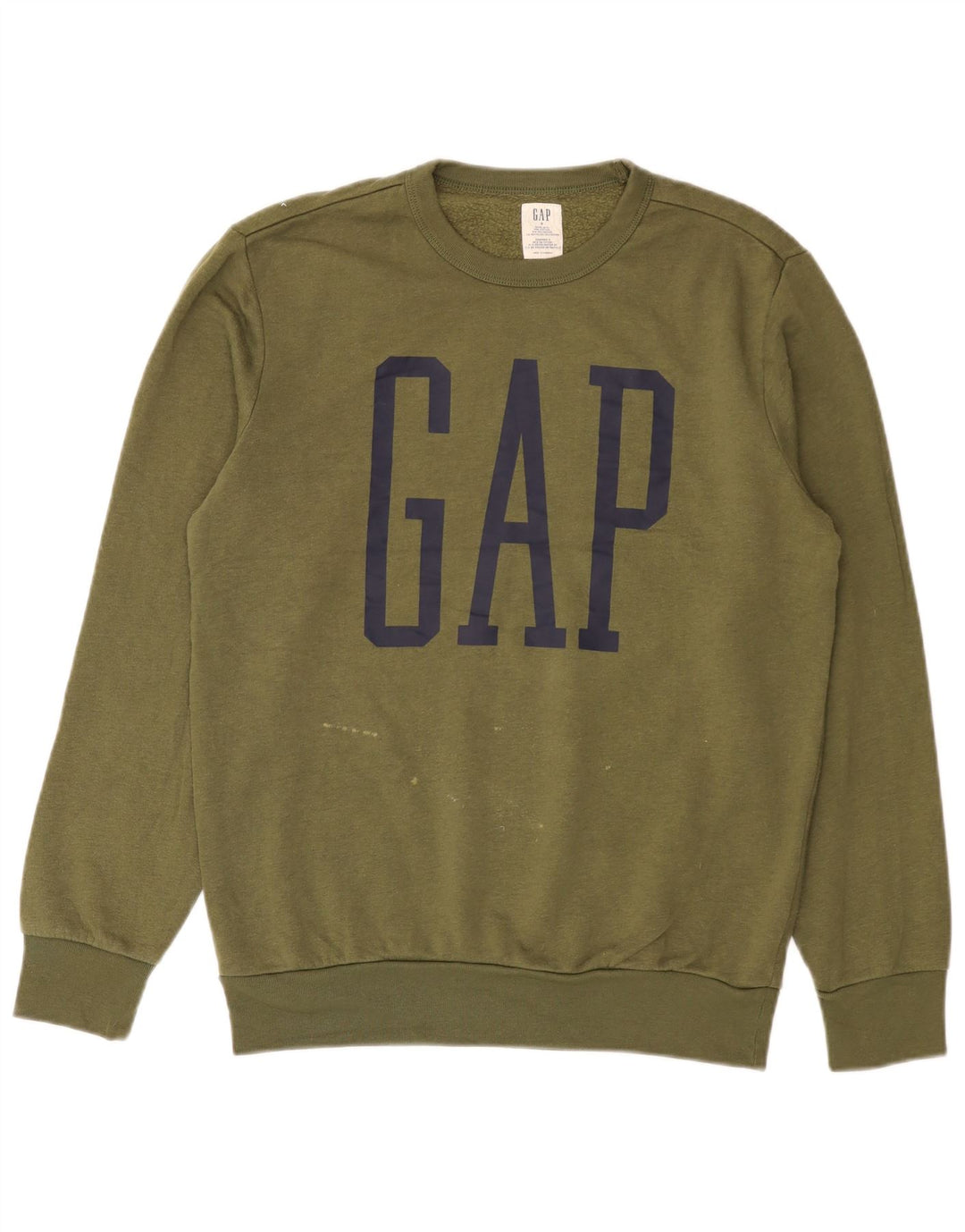 Gap Mens Graphic Sweatshirt Jumper Small Khaki Cotton