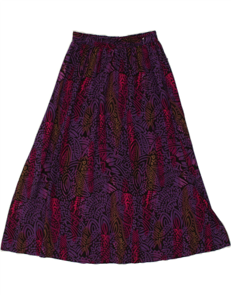 VINTAGE Womens Abstract Pattern A-Line Skirt W28 Medium Purple Vintage Vintage and Second-Hand Vintage from Messina Hembry 