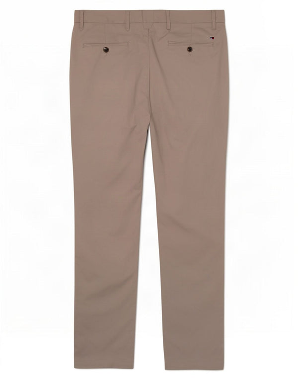 Tommy Hilfiger Mens Straight Chino Trousers W34 L31 Grey Cotton