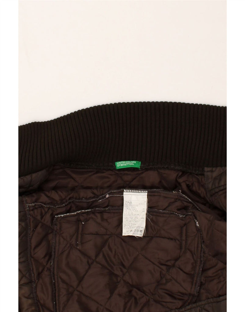 BENETTON Womens Quilted Jacket UK 12 Medium Brown Polyamide | Vintage Benetton | Thrift | Second-Hand Benetton | Used Clothing | Messina Hembry 