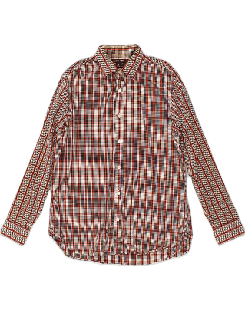 MICHAEL KORS Mens Shirt Large Red Check Cotton | Vintage Michael Kors | Thrift | Second-Hand Michael Kors | Used Clothing | Messina Hembry 