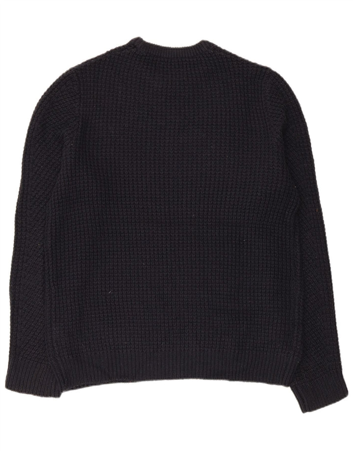 JACK & JONES Mens Crew Neck Jumper Sweater Large Navy Blue Cotton