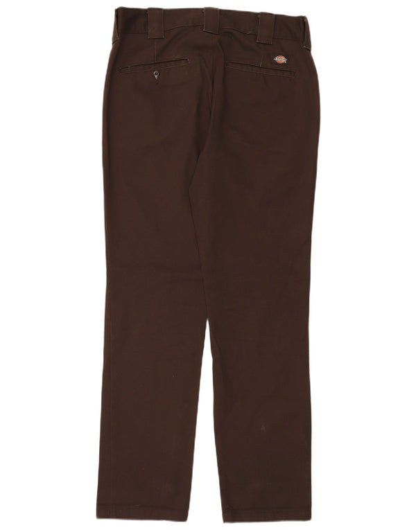 Dickies Mens Slim Fit Chino Trousers  W32 L32 Brown Polyester