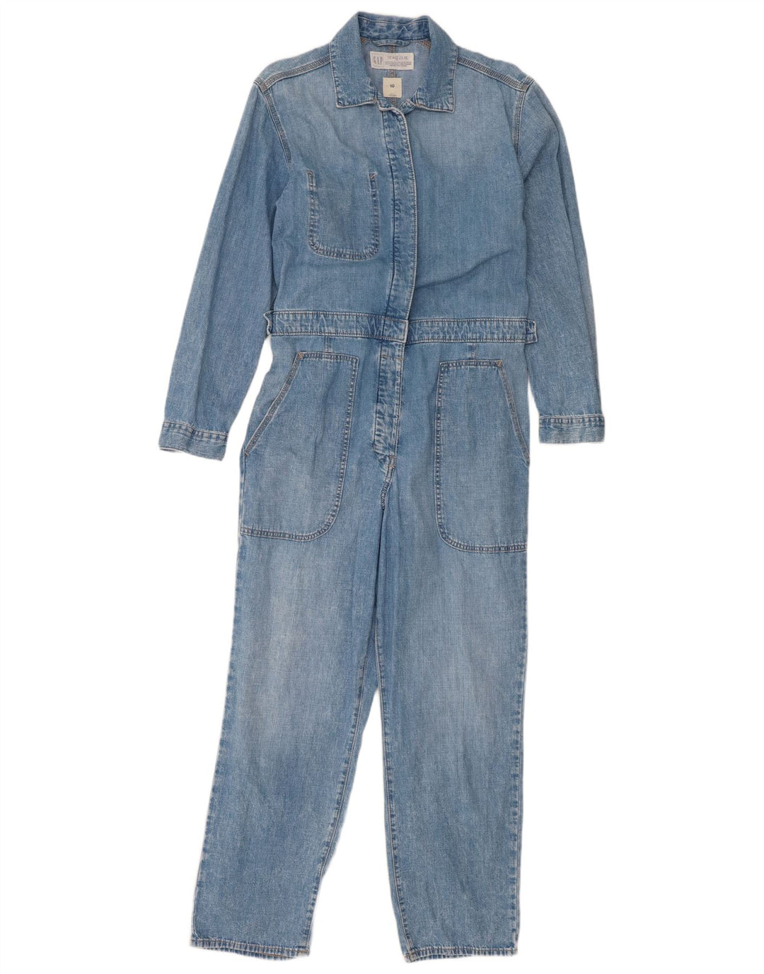 Gap Womens Denim Jumpsuit US 10 Large  Blue Cotton