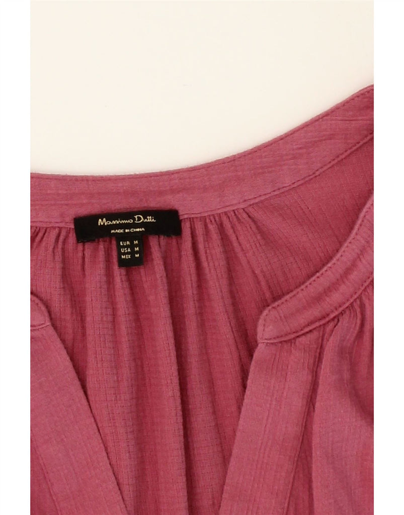 MASSIMO DUTTI Womens Oversized 3/4 Sleeve Blouse Top UK 14 Medium Pink Vintage Massimo Dutti and Second-Hand Massimo Dutti from Messina Hembry 