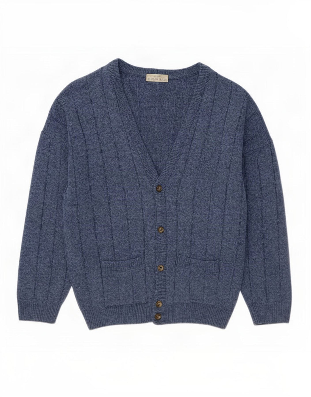 Marks & Spencer Mens St. Michael Cardigan Sweater XL Navy Blue Acrylic