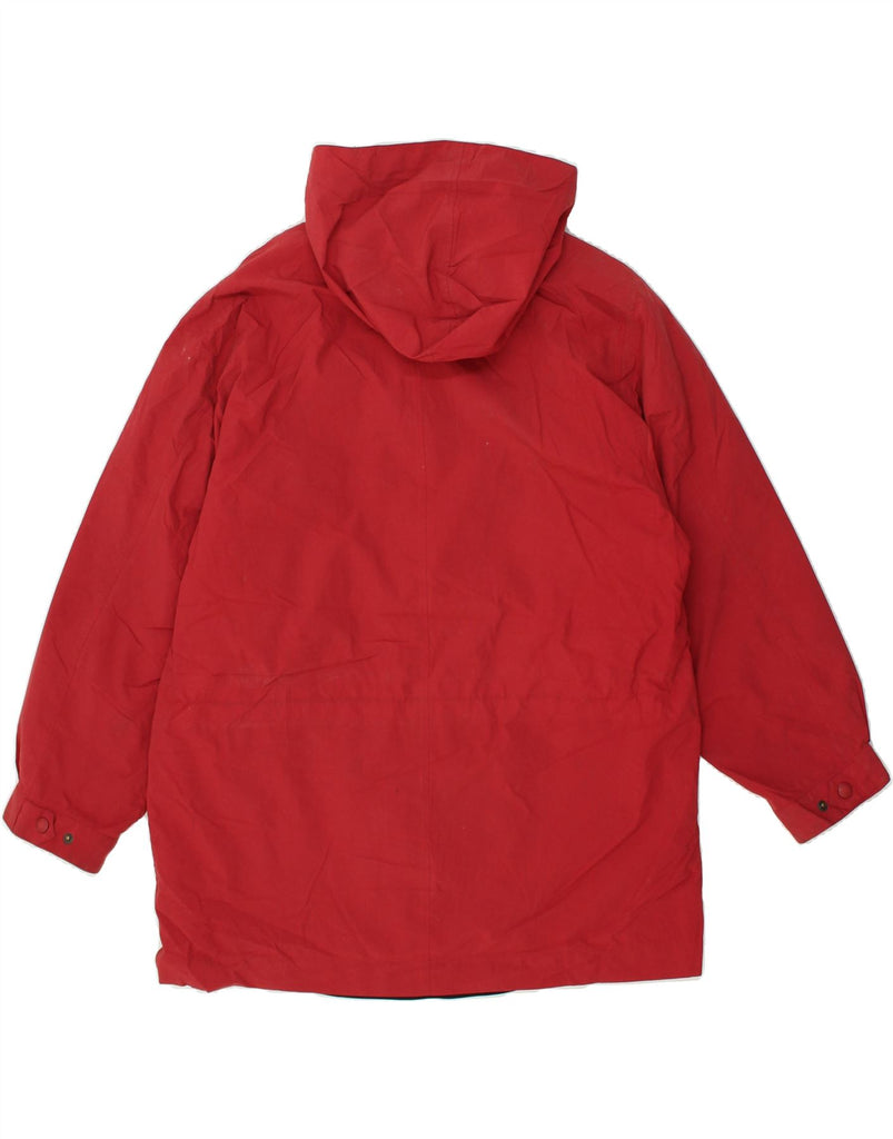 EDDIE BAUER Womens Oversized Hooded Windbreaker Jacket UK 10 Small Red | Vintage Eddie Bauer | Thrift | Second-Hand Eddie Bauer | Used Clothing | Messina Hembry 