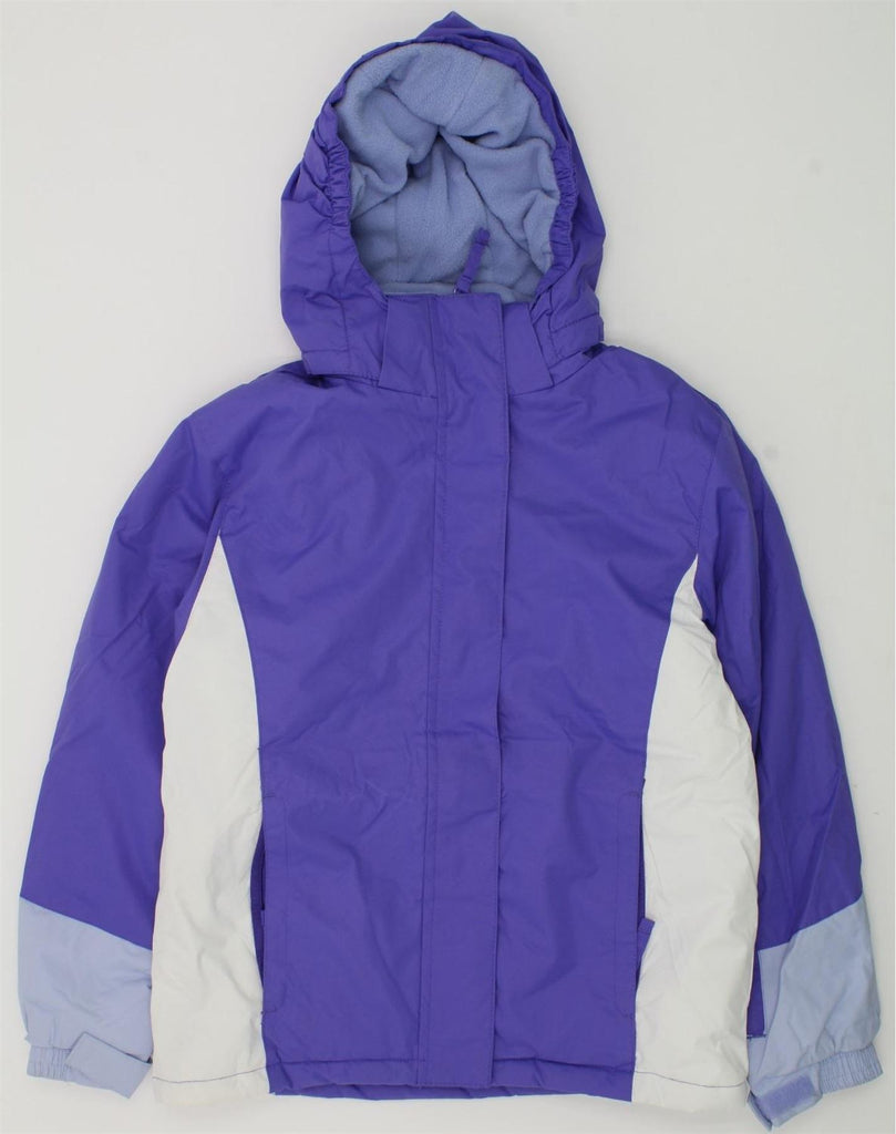 MOUNTAIN WAREHOUSE Girls Hooded Windbreaker Jacket 9-10 Years Blue | Vintage Mountain Warehouse | Thrift | Second-Hand Mountain Warehouse | Used Clothing | Messina Hembry 