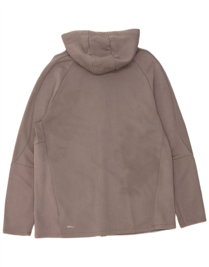 Puma Mens Zip Hoodie Sweater XL Grey Cotton