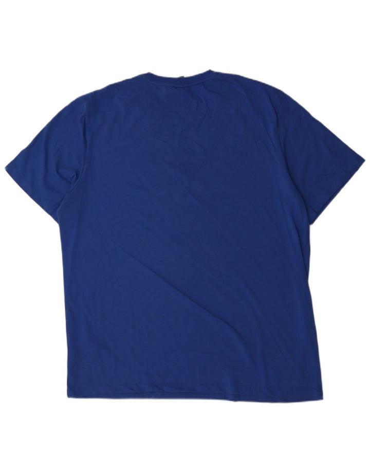 Nike Mens Dri Fit T-Shirt Top 2XL Blue Cotton
