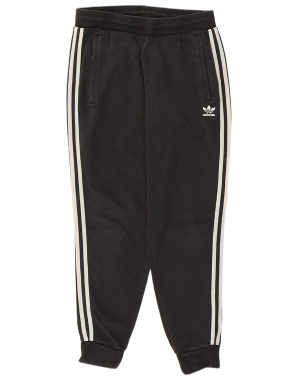 Adidas Womens Tracksuit Trousers Joggers UK 14 Large Black Cotton