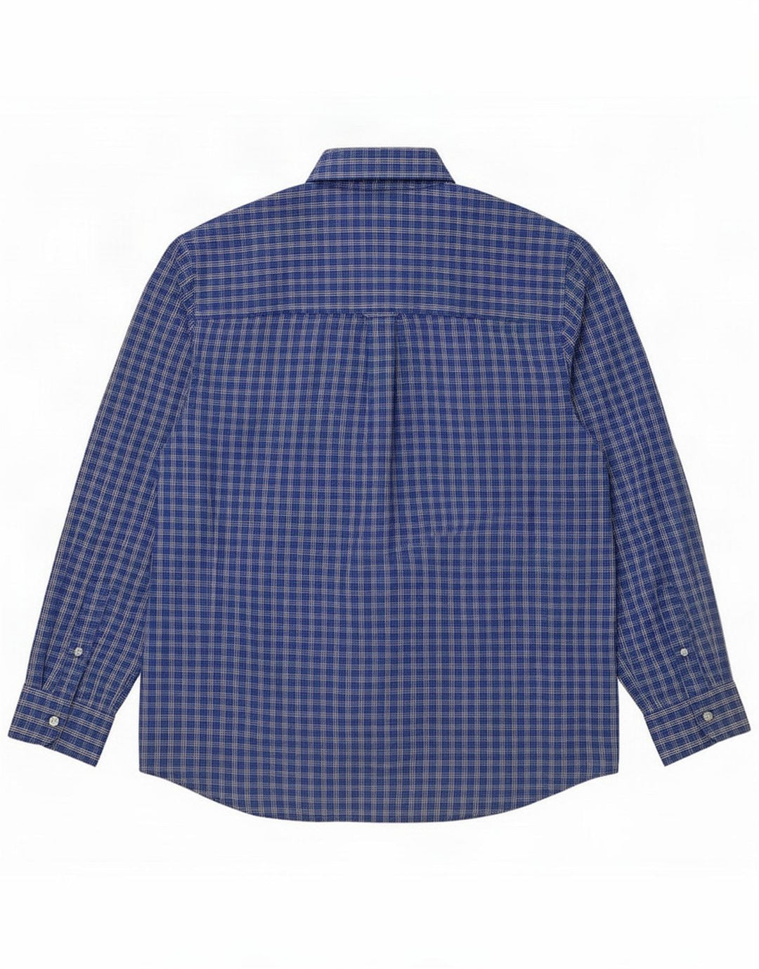 Chaps Mens Shirt XL Navy Blue Check Cotton
