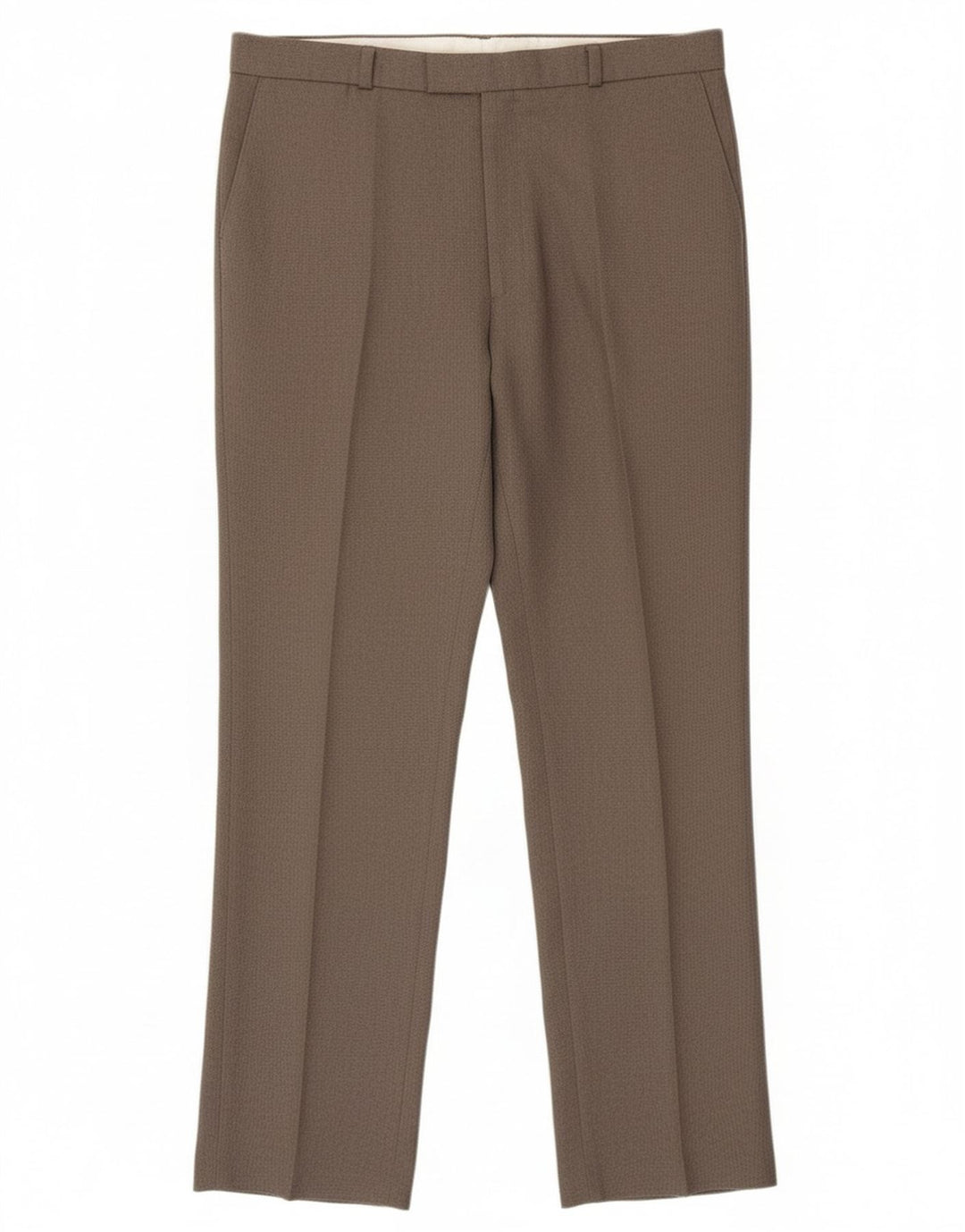 St. Bernard Mens Straight Suit Trousers W38 L31 Brown Polyester