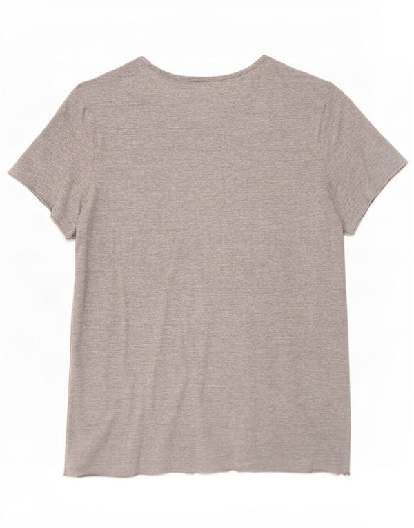 Diadora Womens T-Shirt Top US 3 Small Grey Modal