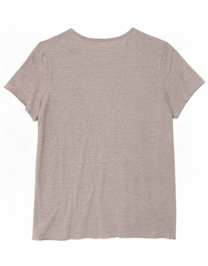 Diadora Womens T-Shirt Top US 3 Small Grey Modal