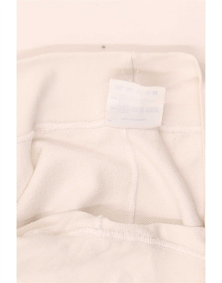 Champion Womens Tracksuit Trousers UK 14 Medium White Cotton