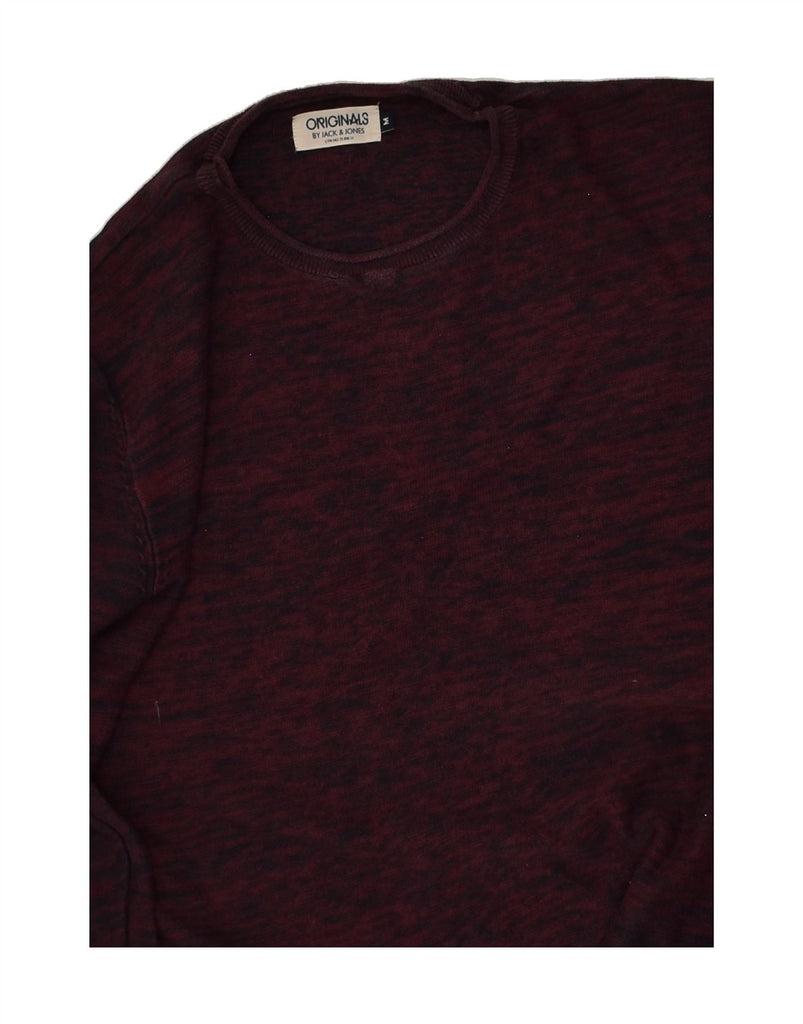 JACK & JONES Mens Crew Neck Jumper Sweater Medium Maroon Flecked Cotton | Vintage Jack & Jones | Thrift | Second-Hand Jack & Jones | Used Clothing | Messina Hembry 