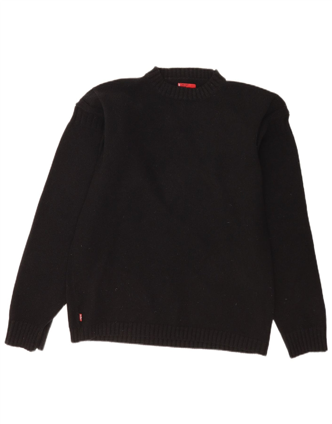 Levi's Mens Crew Neck Jumper Sweater Large Black Lambswool