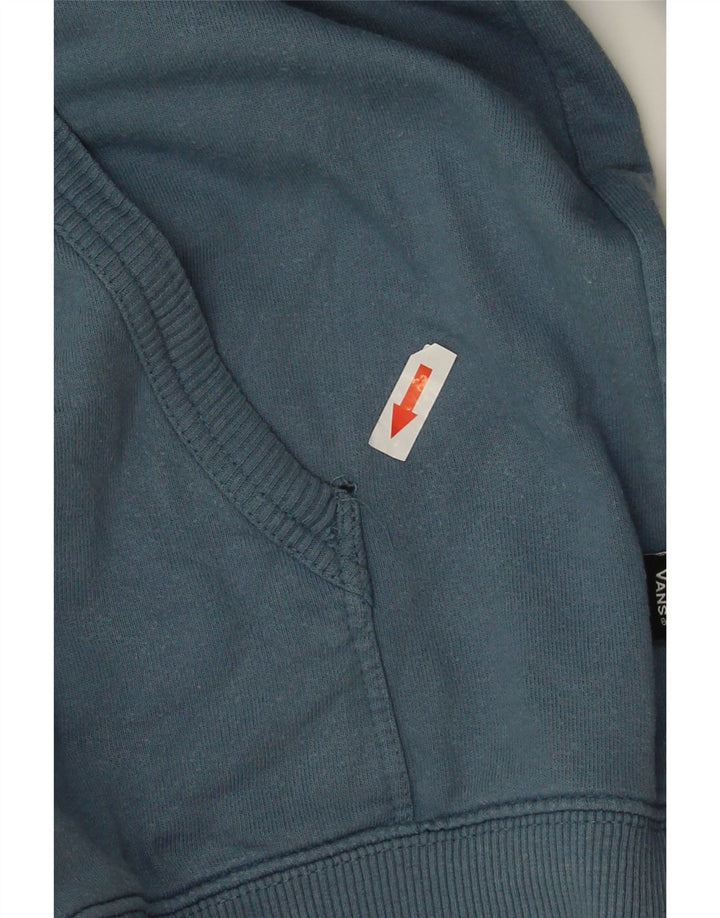 Vans Mens Graphic Hoodie Jumper Large Blue Cotton