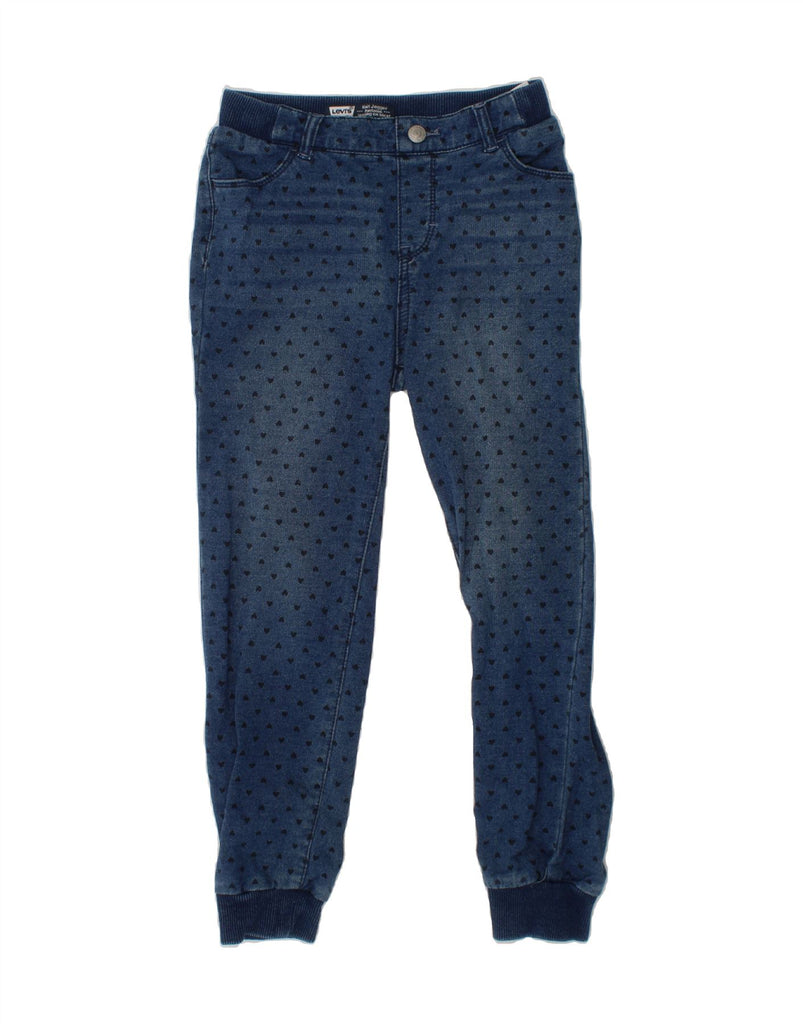 LEVI'S Girls Pantalone Joggers Slim Jeans 5-6 Years W22 L20 Blue Spotted Vintage Levi's and Second-Hand Levi's from Messina Hembry 