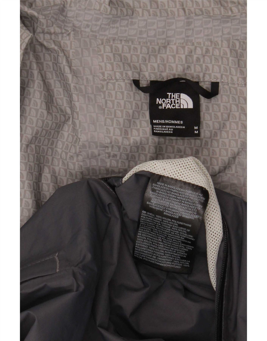 The North Face Mens Hooded Rain Jacket UK 38 Medium Grey Nylon
